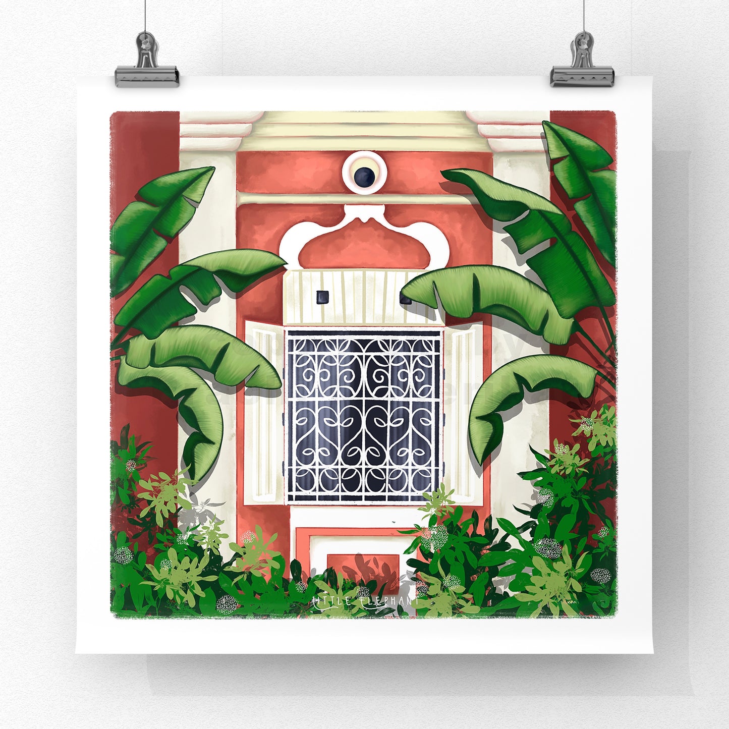 Tuscan Red Window Giclee Fine Art Prints