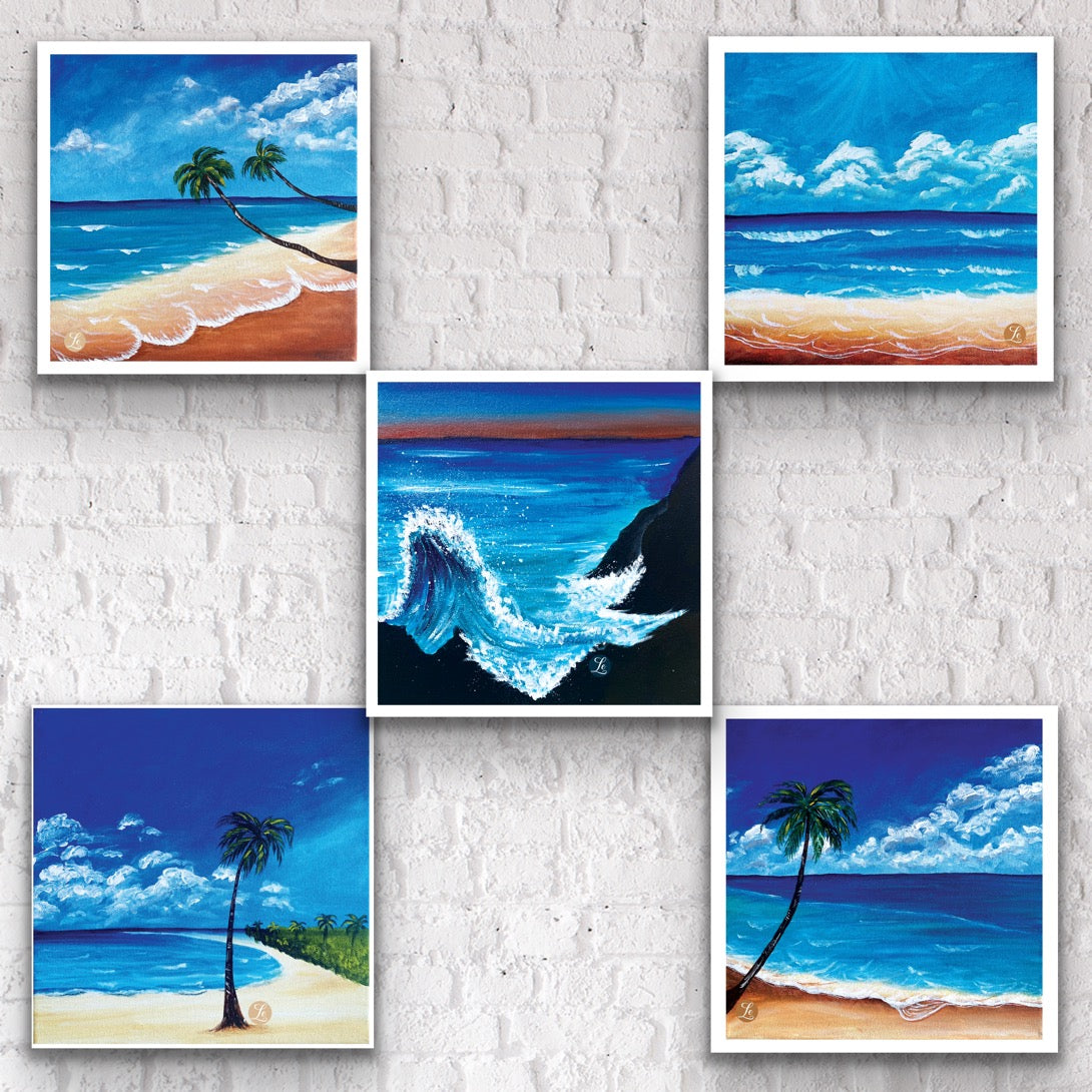 Ocean pack of 5 digital illustration
