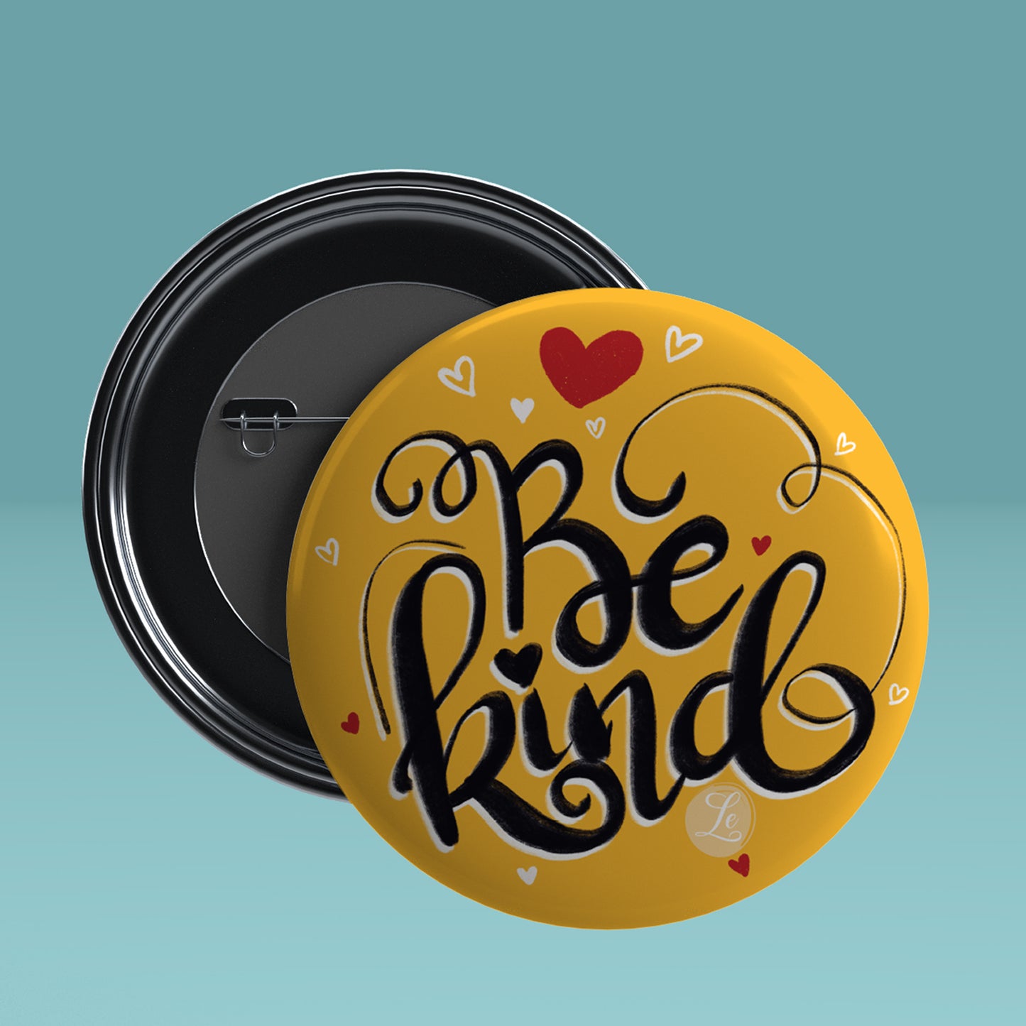 BE KIND Round Pin Badge with Magnet