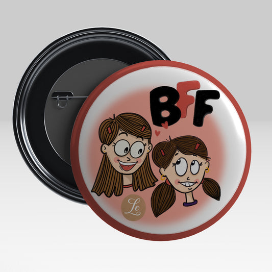 BFF Round Pin Badge