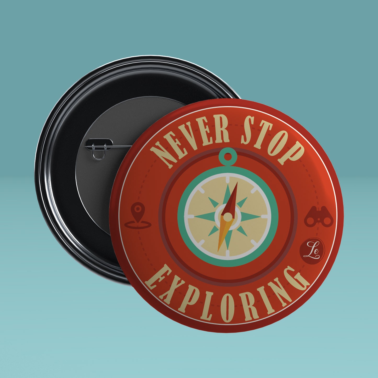 EXPLORE Round Pin Badge with Magnet