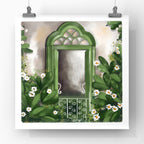 Forest Green Window Giclee Fine Art Prints