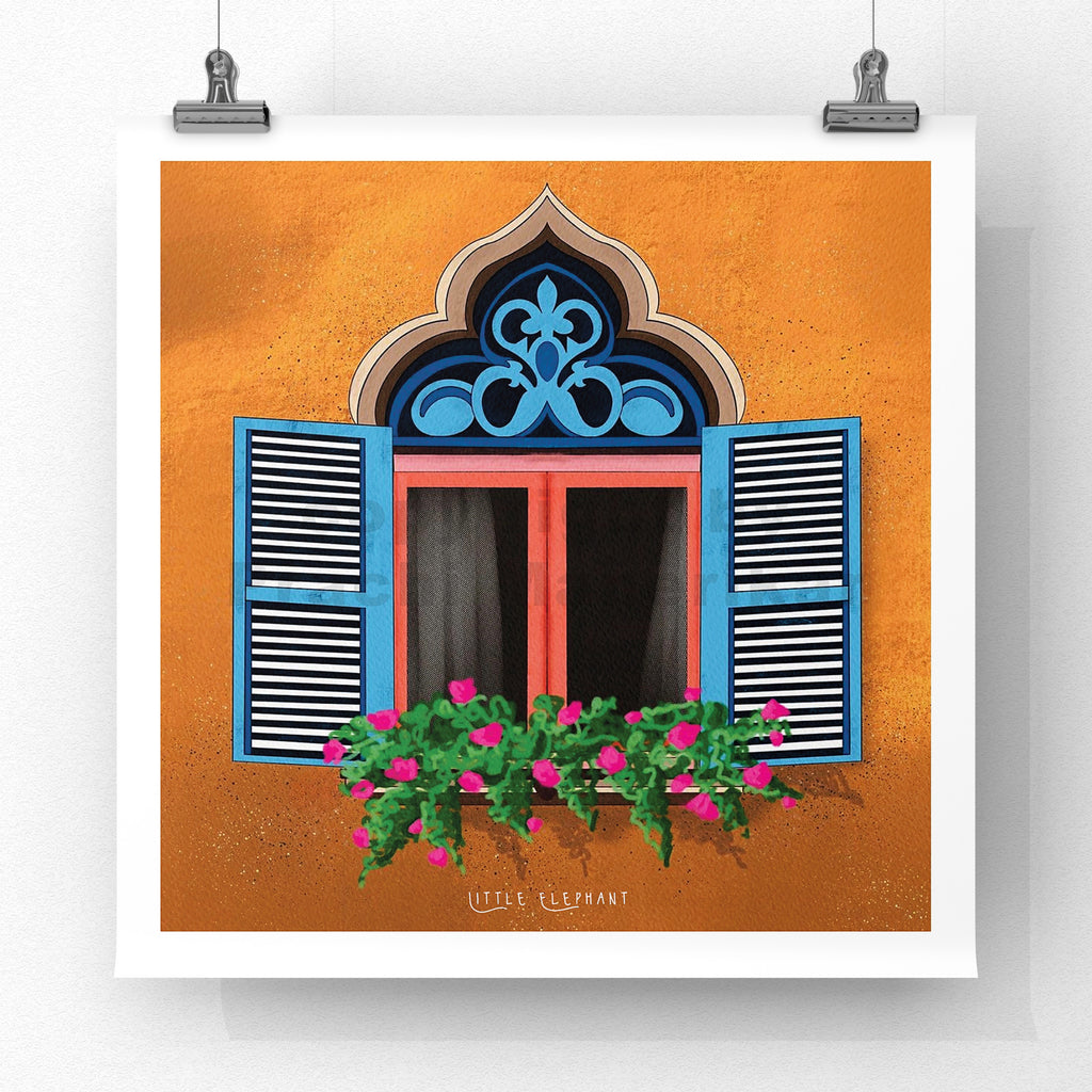 Ochre Window Giclee Fine Art Prints