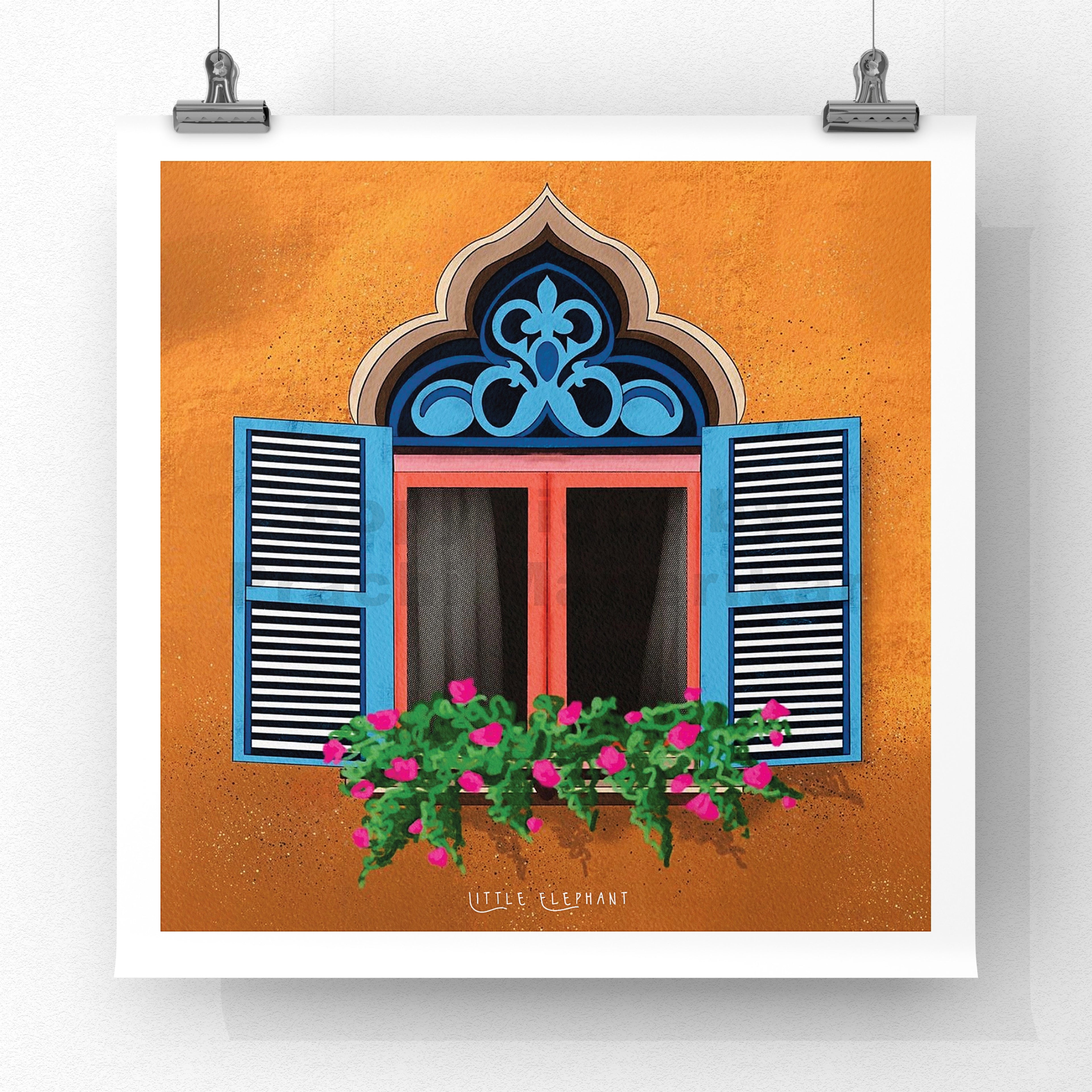 Ochre Window Giclee Fine Art Prints
