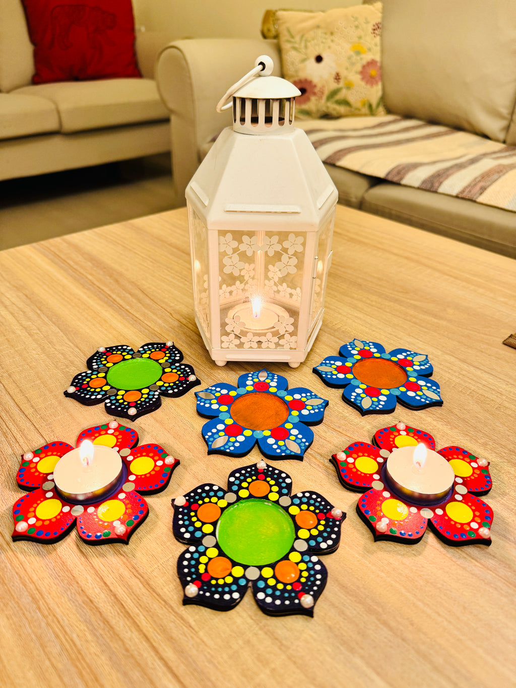 Orange Tea Light Holder