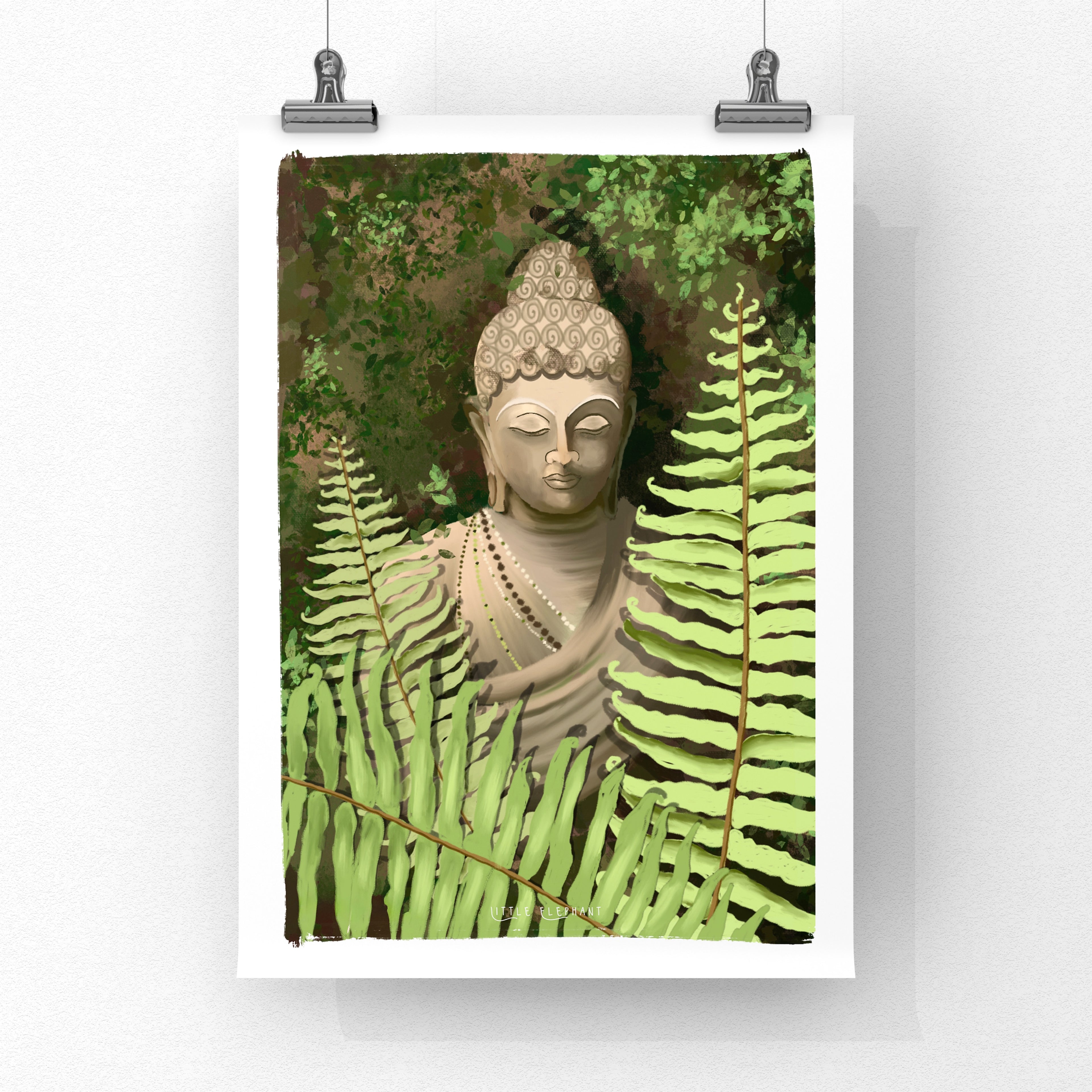 Serene Buddha Giclee Fine Art Prints