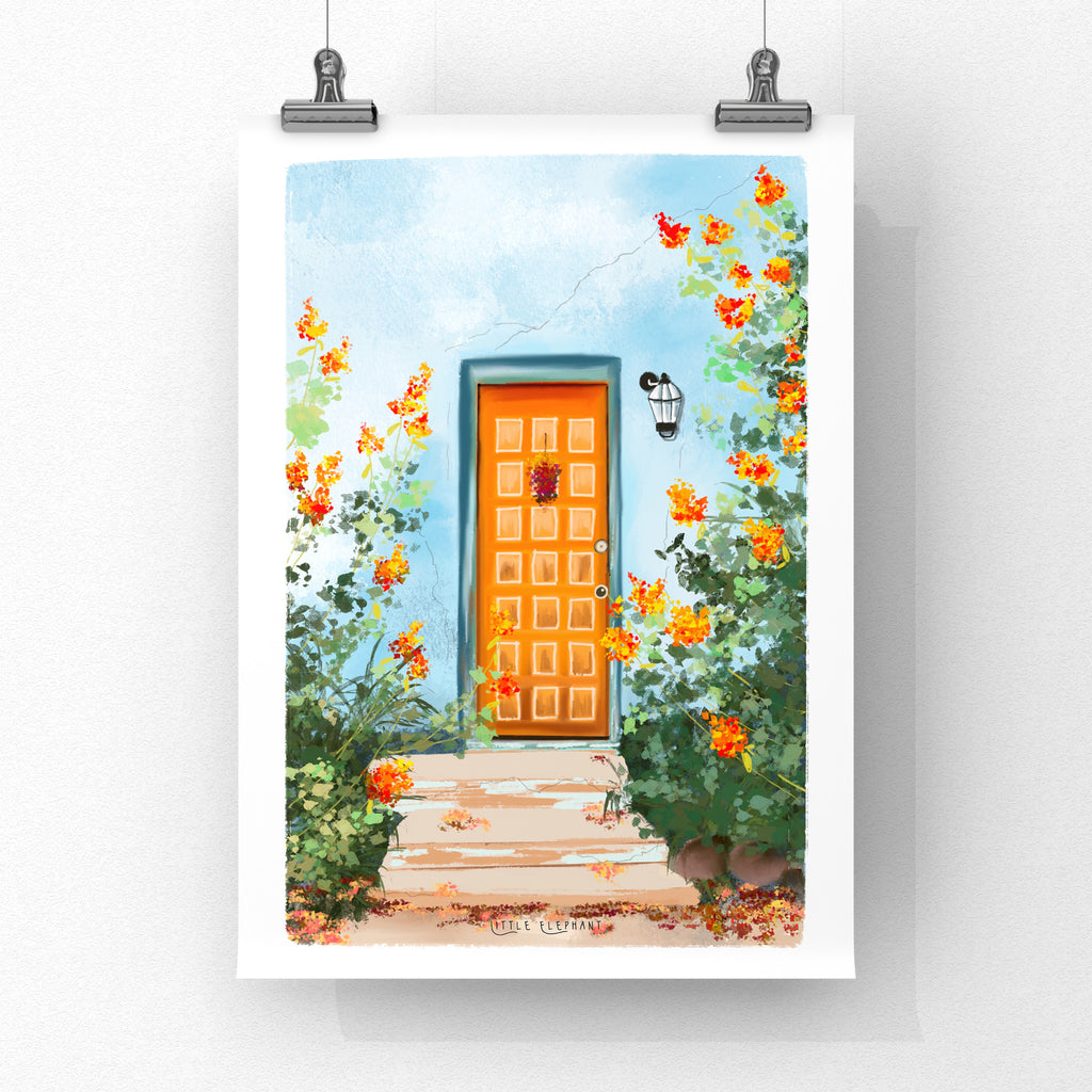 Orange Door Giclee Fine Art Prints