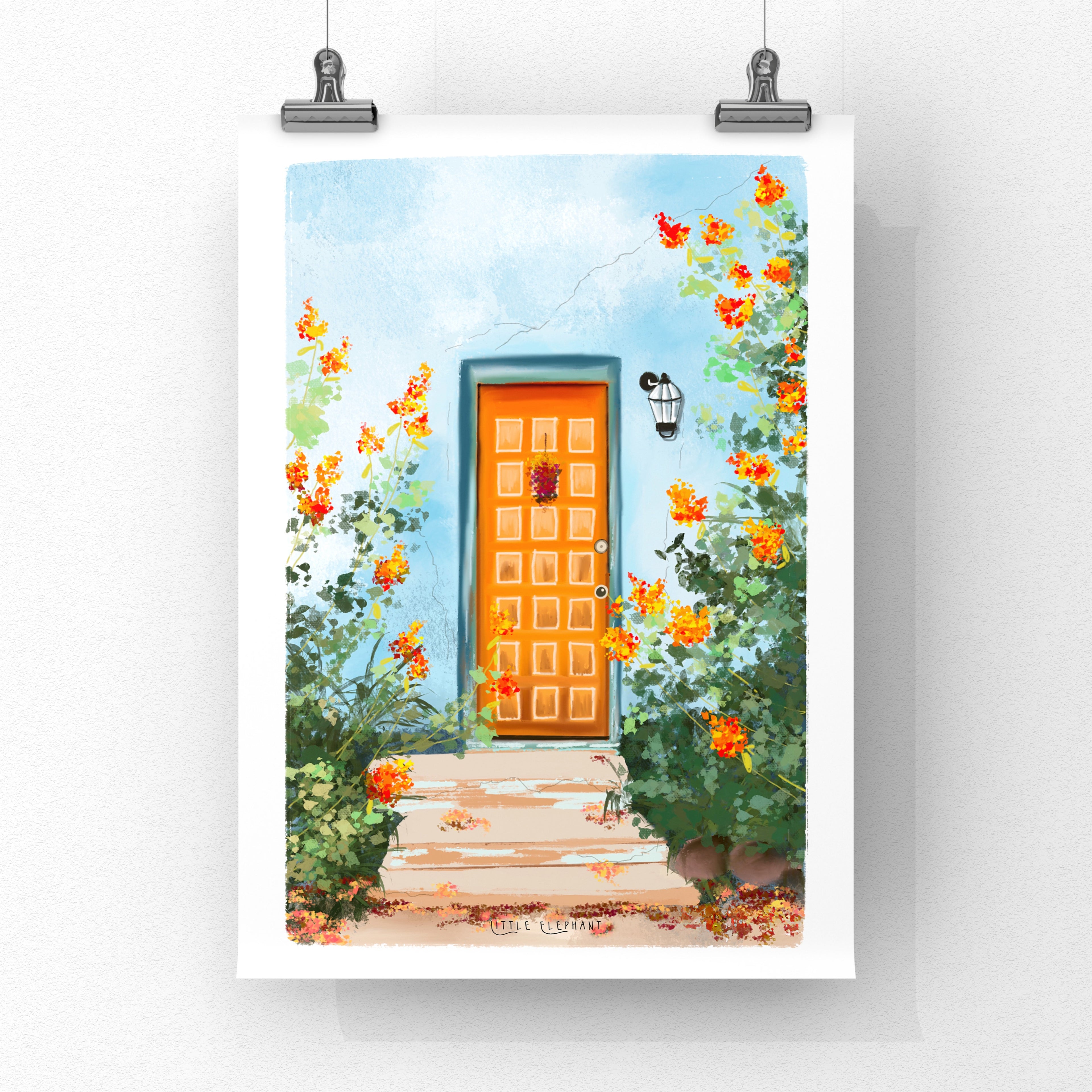 Orange Door Giclee Fine Art Prints