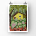 Caladium Yellow House Giclee Fine Art Prints