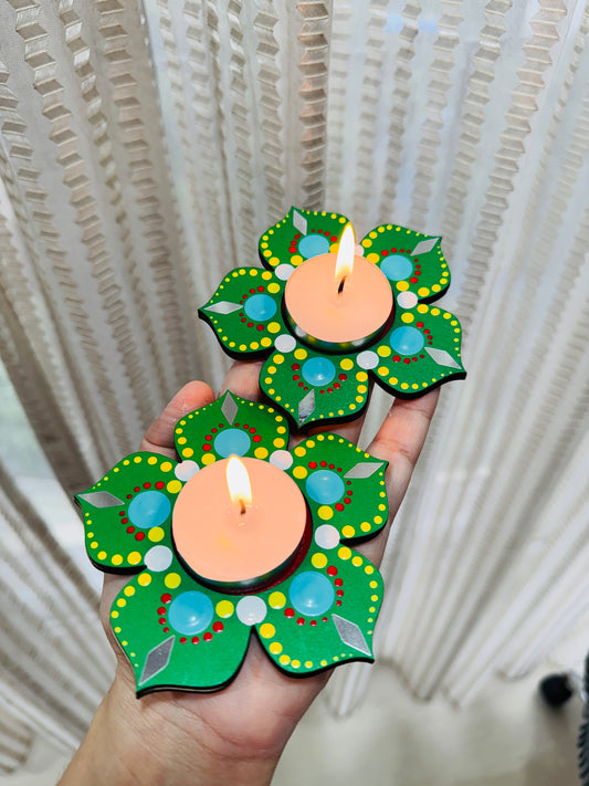 Green Tea Light Holder