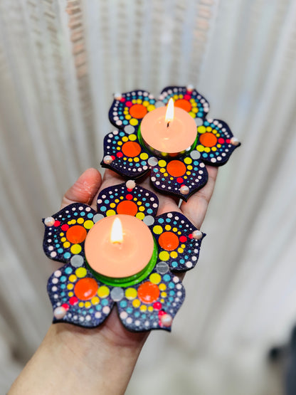 Purple Tea Light Holder