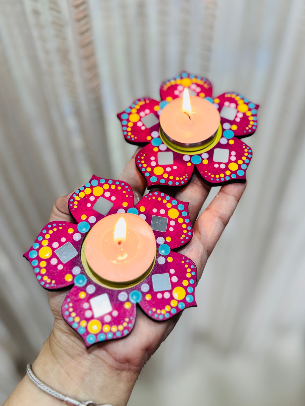 Pink Tea Light Holder