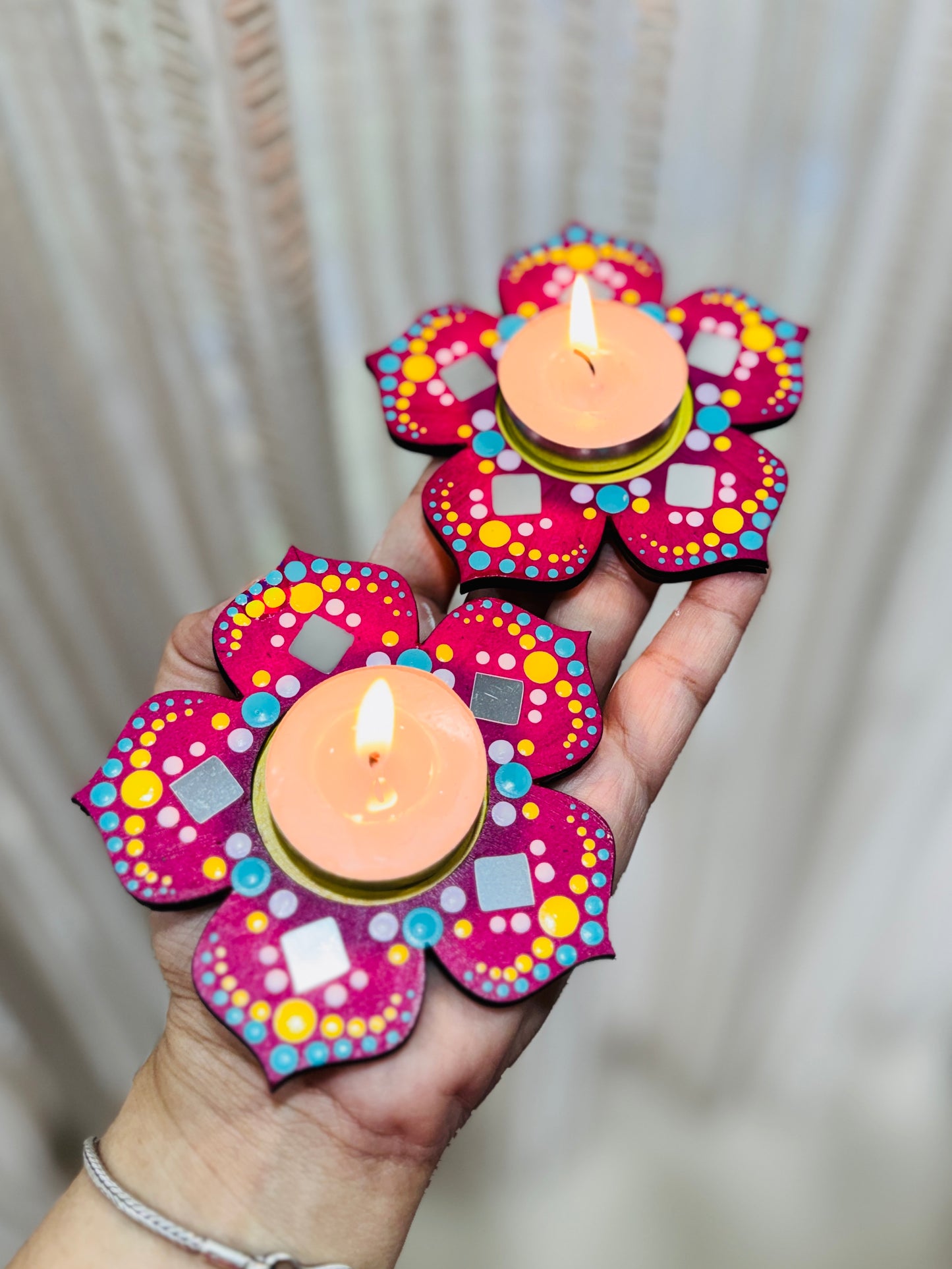 Pink Tea Light Holder