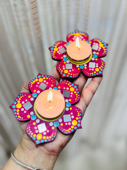 Pink Tea Light Holder