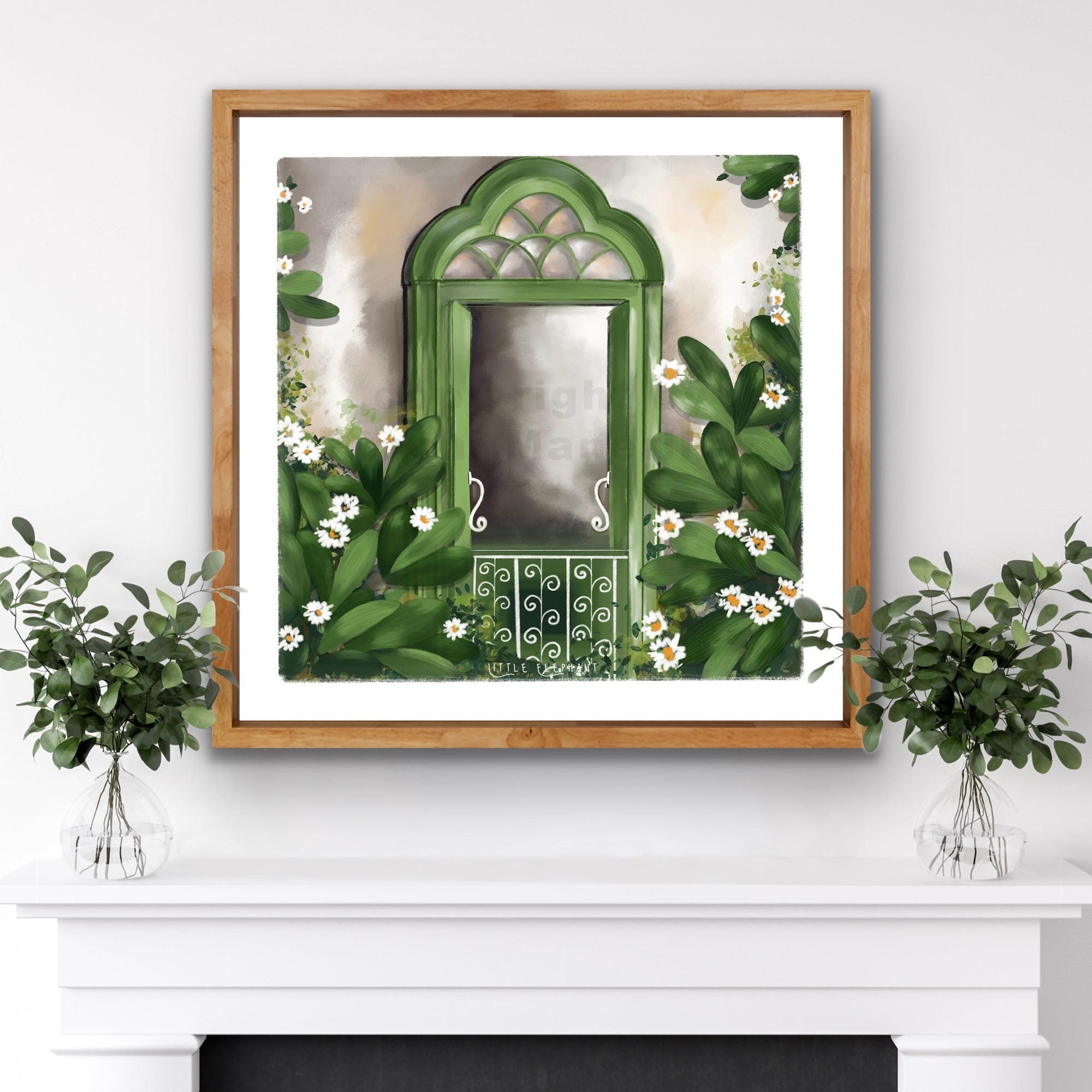 Forest Green Window | Wall Art