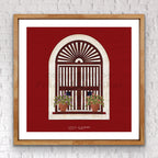 Brick Red Window | Wall Art