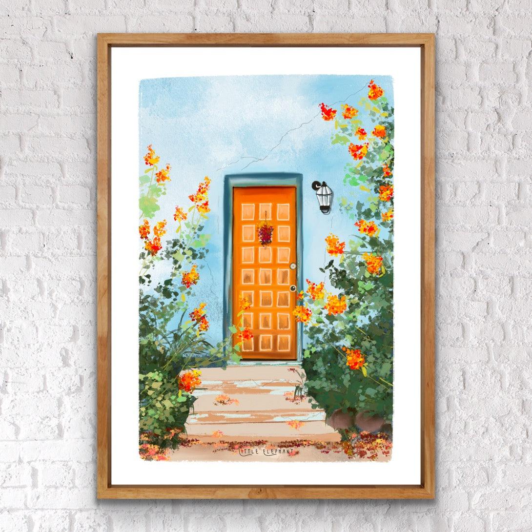 Orange Door | Wall Art