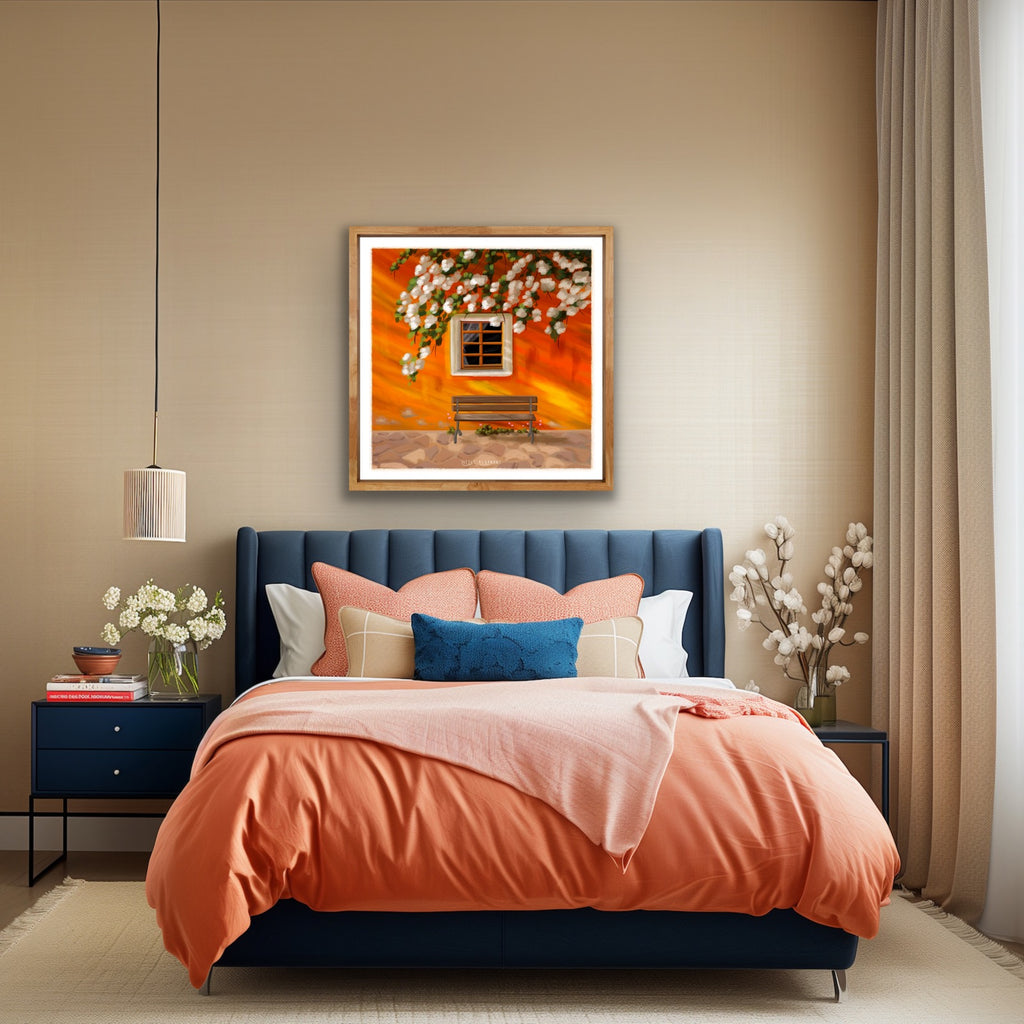 art with warm light