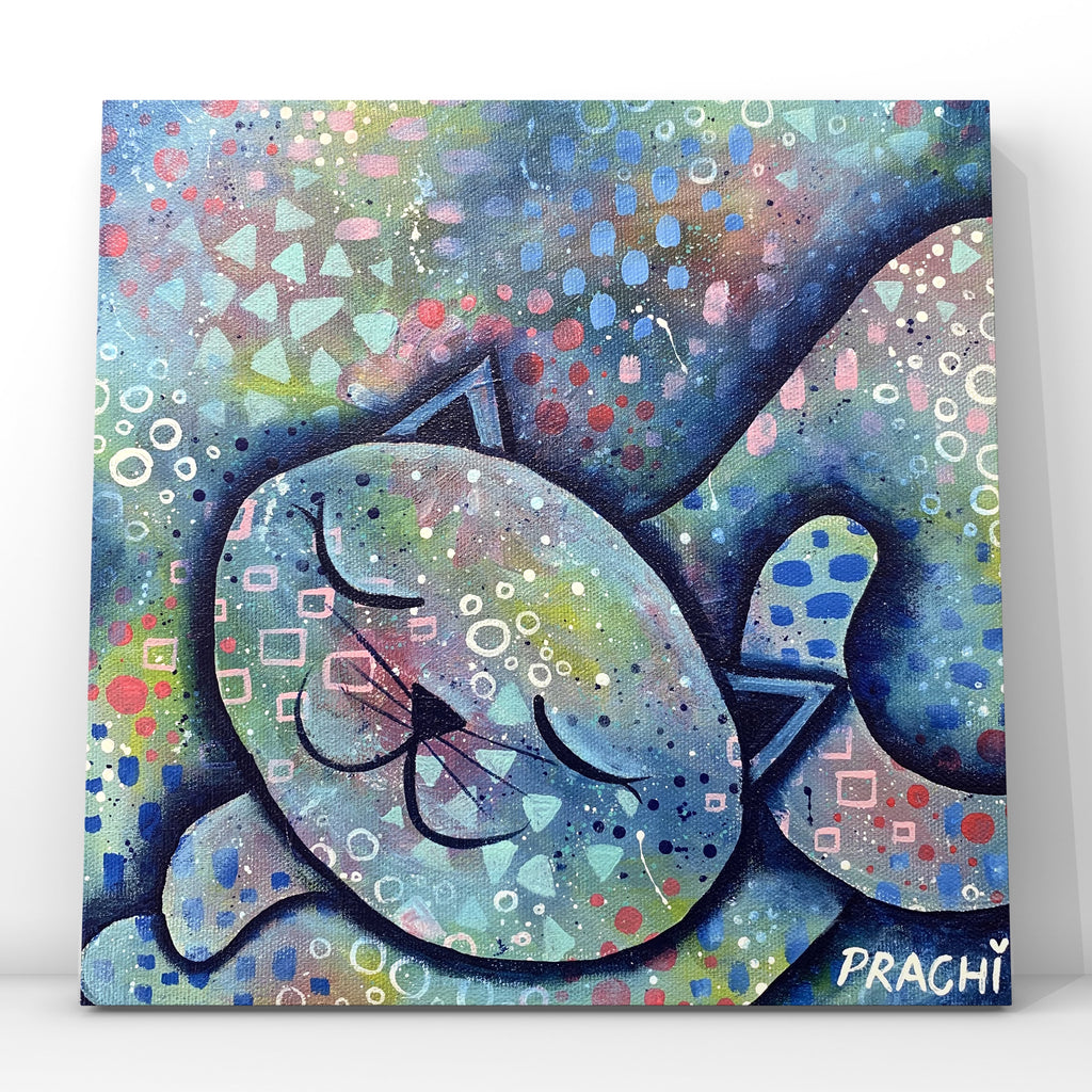Cosmic Kitty Nap | Wall Art