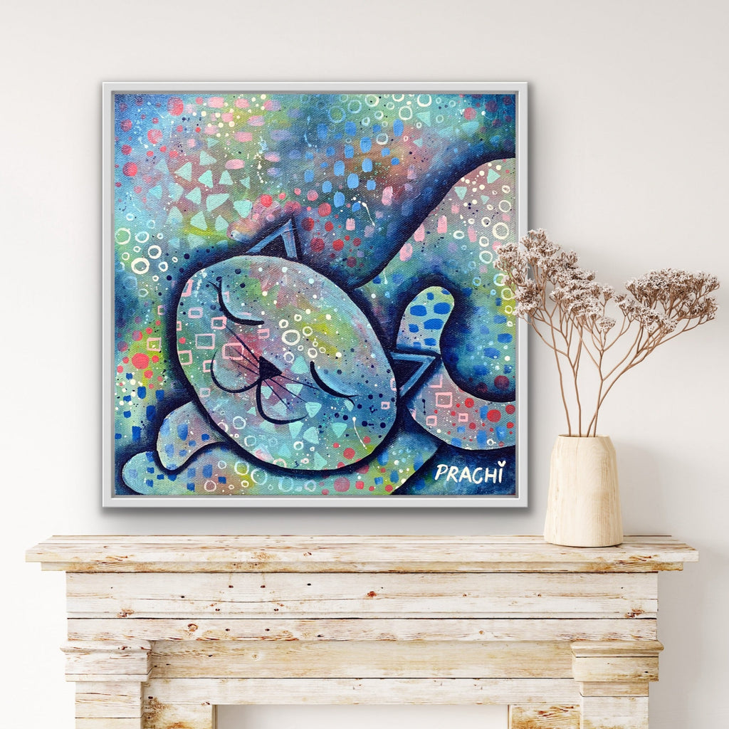 Cosmic Kitty Nap | Wall Art