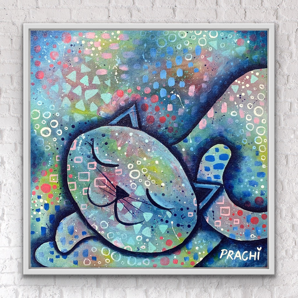 Cosmic Kitty Nap | Wall Art