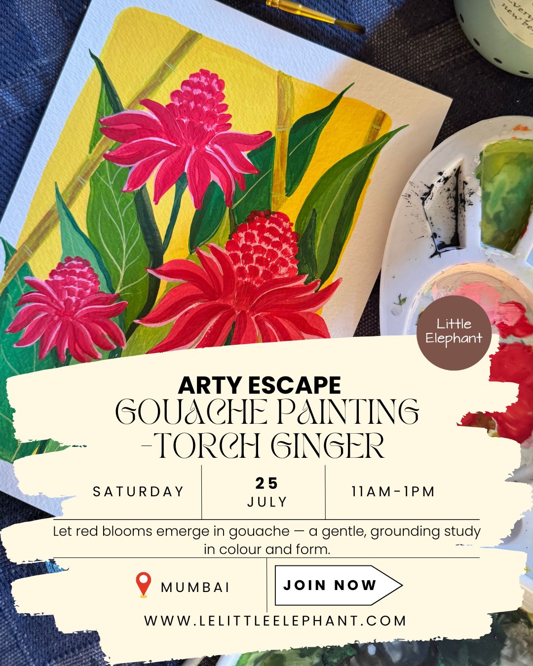 Gouache Painting - Torch GInger Workshop&nbsp;