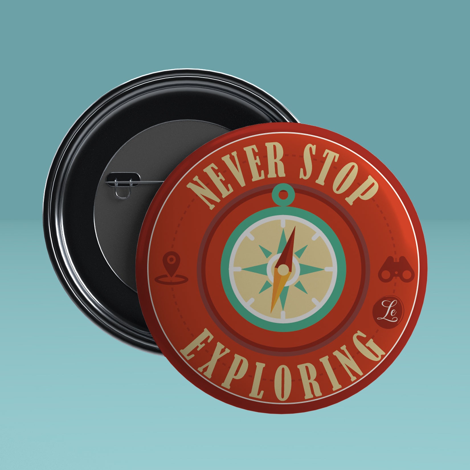 EXPLORE Round Pin Badge with Magnet 