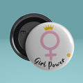 Girl Power White | Magnet Badge