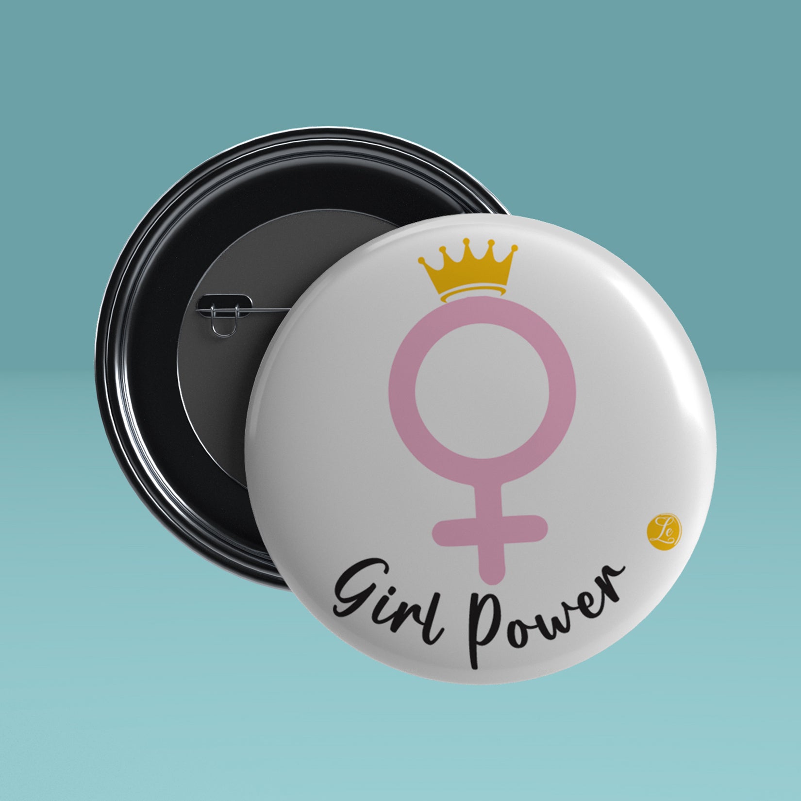 Girl Power White | Magnet Badge