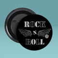 Rock N Roll Round Pin Badge with Magnet