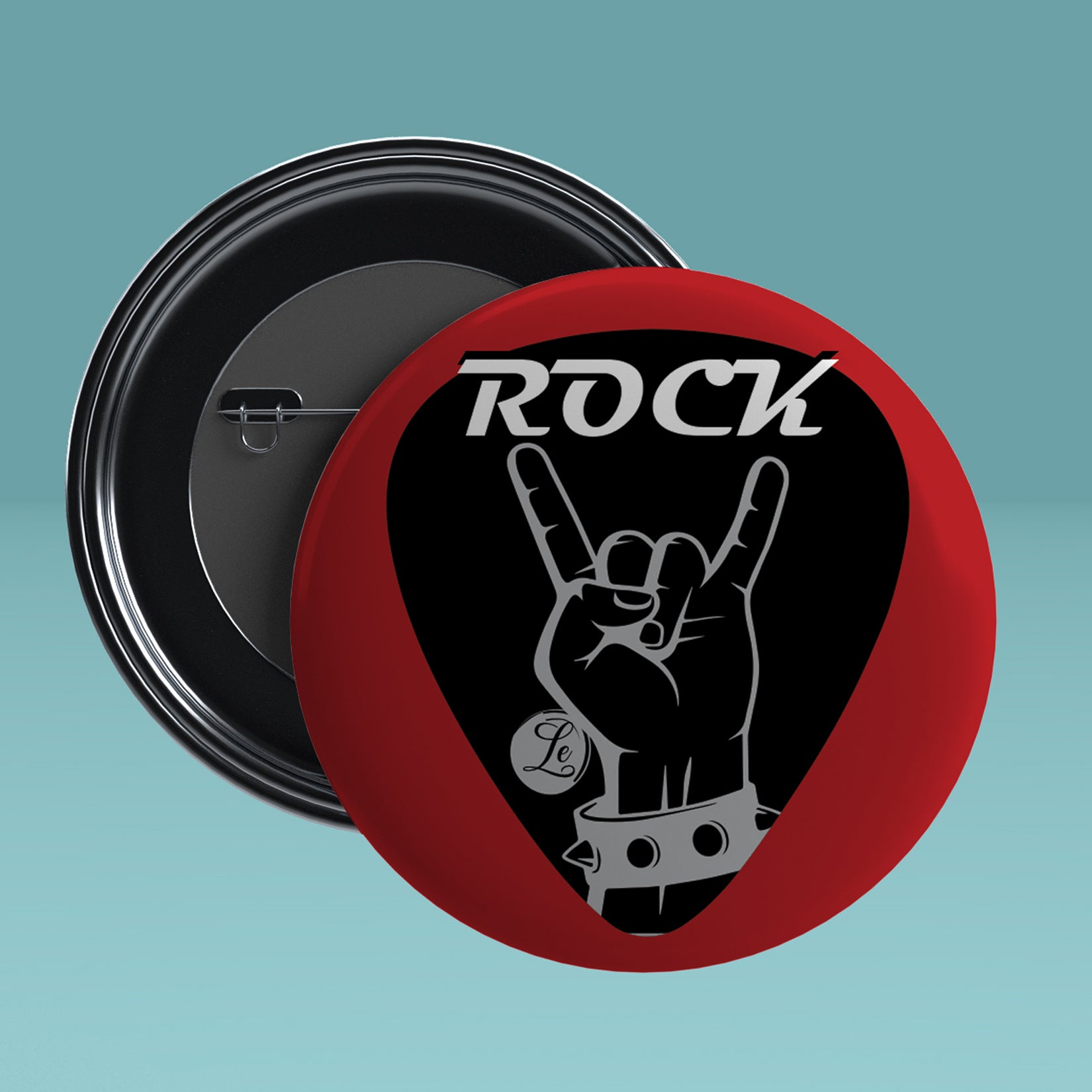 Rock Round Pin Badge with Magnet